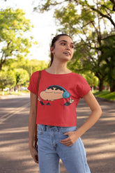 Crop Top with "Shinchan" Print